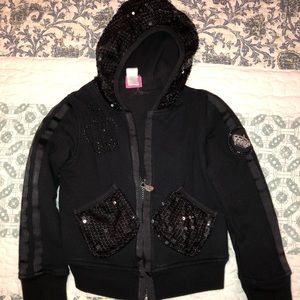 Toddler 2t PAMPOLINA Black zip-up hoodie.